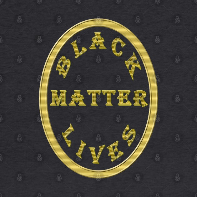 Black Lives Matter - Gold Ring With Gold Letters and Clear Background by CDC Gold Designs